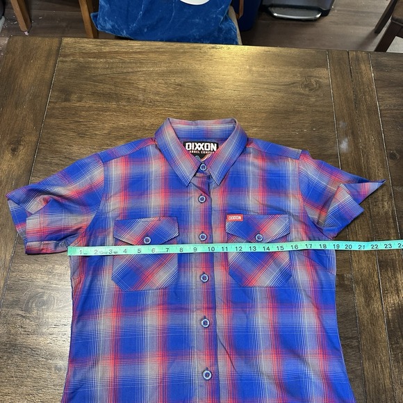 DIXXON Women's M Flannel Shirt Button Up Plaid Havana Bambo Blend Casual Western - Picture 6 of 10